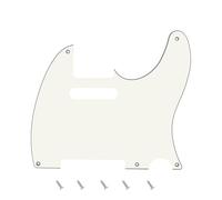 Banworks Pickguard vintage à 5 trous pour guitare électrique 3 plis pour guitare électrique américaine/mexicaine style vintage Fender Telecaster JT/HB-18 Blanc vintage