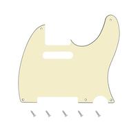 Banworks Pickguard vintage à 5 trous pour guitare électrique 3 plis pour guitare électrique américaine/mexicaine style vintage Fender Telecaster JT/HB-18 Crème