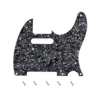 Banworks Pickguard vintage à 5 trous pour guitare électrique 4 plis pour guitare électrique américaine/mexicaine style vintage Fender Telecaster JT/HB-18 Noir nacré