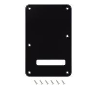 Banworks Plaque arrière de guitare électrique 1 pli, couvercle de vibrato à 6 trous pour Strat standard américaine/mexicaine ST JT/HGB-01, noir brillant