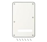 Banworks Plaque arrière de guitare électrique 3 plis, couvercle de vibrato à 6 trous pour guitare standard américaine/mexicaine Strat ST JT/HGB-01, blanc vintage