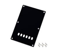Banworks Plaque arrière de guitare électrique 3 plis pour vibrato Squier Strat ST JT/HGB-02 de fabrication chinoise, noir brillant