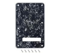 Banworks Plaque arrière de guitare électrique 4 plis, couvercle de vibrato à 6 trous pour guitare standard américaine/mexicaine Strat ST JT/HGB-01 Black Pearl