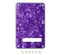 Banworks Plaque arrière de guitare électrique 4 plis, couvercle de vibrato à 6 trous pour guitare standard américaine/mexicaine Strat ST JT/HGB-01 Purple Pearl