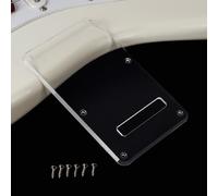 Banworks Plaque arrière de strat 1 pli 6 trous Tremolo Cavité pour guitare électrique américaine/mexicaine Fender Stratocaster Strat ST JT/HGB-01 Transparent