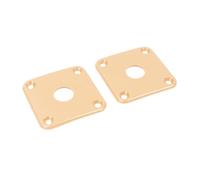 Banworks Plaque de prise de guitare en plastique Plaques de sortie carrées incurvées pour guitares électriques Gibson Epiphone Epi LP Les Paul Lot de 2 JT/CKDP-02 Crème