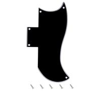 Banworks Plaque de protection EPI SG Standard '61 à 3 couches 5 trous Plaque de protection vintage demi-visage petite pour guitares Epiphone SG Standard '61 fabriquées en Chine JT/HB-27 Noir