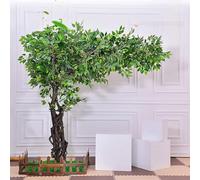 Banyan artificiel en fleurs de cerisier avec feuilles et fleurs réalistes pour décoration de mariage en plein air