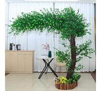 Banyans Verts Artificiels Grandes Plantes De Simulation Arbre Bonsaï Artificiel pour Décoration Intérieure Ou Extérieure dans La Maison, Le Jardin, L'hôtel,Extended-1.5x1m/4.9x3.2ft