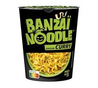BANZAI NOODLE - Nouilles Instantanées Saveur Curry, Pot 67g - Lot De 6