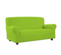 Banzaii Housse de canapé 4 Places Vert Clair - Stretch Anti-Tache - Extensible de 200 à 260 cm avec accoudoirs moulés - Made in Italy
