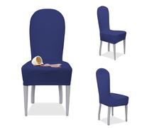 Banzaii - Housse de Chaise Anti-Taches - Housse de Chaise avec Dossier Rond - 2 pièces Bleu, Fabriqué en Italie