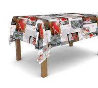 Banzaii Nappe en PVC Ciré Anti-Tache Résistant au Soleil et aux Intempéries Facile à Couper dans La Mesure Que Vous Voulez - Hiver 140x300 cm