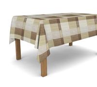 Banzaii Nappe en Toile cirée, Anti-Taches, résistante au Soleil et aux intempéries, Facile à Couper dans la Taille Que Vous Voulez - Tableaux Beige 140 x 300 cm