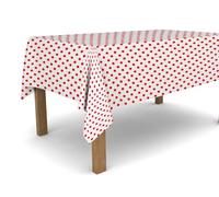 Banzaii Nappe en Toile cirée, résistante au Soleil et aux intempéries, Facile à Couper dans la Taille Que Vous Voulez - Pois Rouges 140 x 100 cm