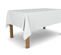 Banzaii Nappe en Toile cirée, résistante au Soleil et aux intempéries, Facile à Couper dans la Taille Que Vous Voulez - Pois Gris 140 x 400 cm