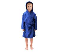 Banzaii Peignoir Garçon, Fille, Garçon, Fille 100% Microfibre avec Capuche - Peignoir avec Sac Résistant et Peu Encombrant - 12-14 ans Bleu Foncé