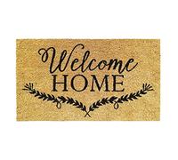 Banzaii Tapis Entrée en Fibre de Coco - Paillasson Extérieur 40 x 70 cm avec Base Antidérapant en PVC et Absorbant - Welcome Home
