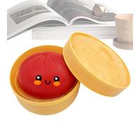 Bao Bun - 10cm Steamer Basket Set | Dumpling Stress Ball | Bao Fidget , Slow Rising Sensory Toy for Cute Desktop Accessory & Adult Office Gift