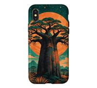 Baobab Arbre sous Un Ciel rempli d'étoiles Coque pour iPhone X/XS