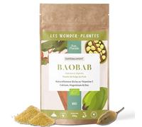 Baobab Bio Poudre 100 g - Super-Aliment Naturel Riche en Vitamine C & Fibres, Favorise l’Énergie, la Digestion et les Défenses Naturelles | Conditionnée en France, RUE DES PLANTES