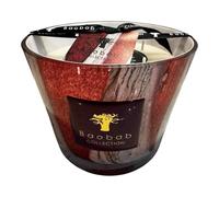 Baobab Collection Woods Risoud Bougie parfumée de luxe, verre marbré rouge, parfum d'intérieur de qualité supérieure avec notes de cumin, prune, patchouli, taille max 10