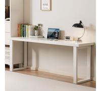 BaoBaJiu Bureau étroit Style Milieu du siècle, Bureau d'étude en Bois Massif, Table d'étudiant for la Maison, for Le Travail à Domicile, Poste de Travail Informatique, Table Basse(White)