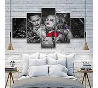 Baobaoshop Peinture sur Toile Home Wall Art 5 Pièces Joker Harley Quinn Affiche HD Prints Images Modulaires pour Salon Décoration Cadre-Pas de Cadre