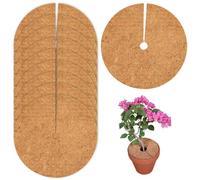 Baobiutin Anneau de paillis en Fibre de 10 pièces 7, 8x7, 8 Pouces Tapis Protection des Plantes Couverture Sol cocotier pour Plantes intérieures et extérieures aménagement paysager Fibre