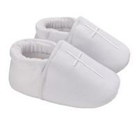 Baobiutin Chaussures bébé Blanches en Coton Doux et Respirant, Chaussures de baptême pour bébé garçon et Fille, première Communion, Taille 1