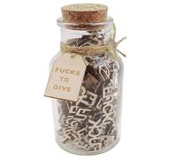 Baobiutin Pot 5oz pour Cadeau de Noël drôle Fuck to Give in a Bottle Découpes de baise en Bois Morceau jurons Fool Friends Laugh Out Cadeau drôle pour Anniversaire, Noël, Vacances, Poisson d'avril