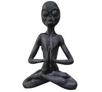 Baobiutin Statues de Jardin Décor Extraterrestre, méditation UFO State Alien Statue Resin Ornements, Sculptures de nouveauté Figurines pour Garden Home Decoration Collection Gift Ornaments