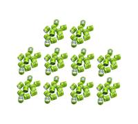 Baoblaze 100 Pièces Bagues Pigeon Aluminium Anneaux Identification Oiseau Pattes Réutilisables Léger Pratique pour Organisation des Races Éducation de Jeunes O, Vert Clair