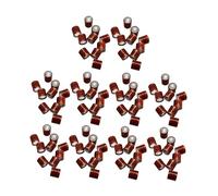 Baoblaze 100 Pièces Bagues Pigeon Aluminium Anneaux Identification Oiseau Pattes Réutilisables Léger Pratique pour Organisation des Races Éducation de Jeunes O, Brun