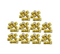 Baoblaze 100 Pièces Bagues Pigeon Aluminium Anneaux Identification Oiseau Pattes Réutilisables Léger Pratique pour Organisation des Races Éducation de Jeunes O, Jaune
