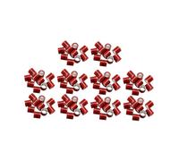 Baoblaze 100 Pièces Bagues Pigeon Aluminium Anneaux Identification Oiseau Pattes Réutilisables Léger Pratique pour Organisation des Races Éducation de Jeunes O, Rouge