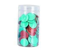 Baoblaze 100 pièces compteurs d'apprentissage compteurs bicolores pour la pratique des mathématiques jetons de Bingo compteurs mathématiques pour les enfants, Rouge, Vert