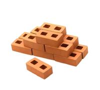 Baoblaze 13 Pièces Mini Brique Modèle Microclay Maison Diorama Construction Argile Employé dans Projets Créatifs Décoration Intérieure Exposition Archi, Rouge