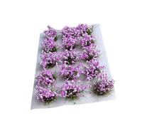 Baoblaze 15 Pièces de Grappes de Fleurs Miniatures Modèle de Végétation et Touffes de Fleurs En Nylon à Effet Touffu Approprié pour Décoration, Violet Foncé