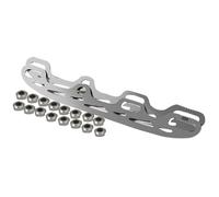 Baoblaze 2 Lames de Patins à roulettes en Acier Inoxydable avec 16 Embouts de Bord Haute Performance remplaçables pour Patins artistiques, 25.3 Cm