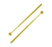 Baoblaze 2 Pièces Percussion Xylophone Cloche Marimba Maillets Forme Arrondie Caoutchouc Parfait pour Classe Musique Pratique, JAUNE