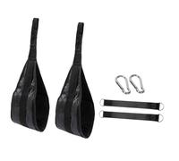 Baoblaze 2 Pièces Sangles Abdominaux Suspension pour Barre Traction Équipement Renforcé Tissu Oxford Coussin Confort Adapté Renforcement Musculaire Maison Sall, W Lanyard Carabiner