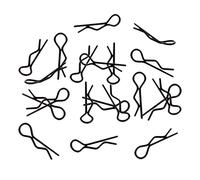 Baoblaze 20 Pièces Clips Carrosserie RC Clip Fixation Corps RC Épingle Acier Inoxydable Agrafe RC Facile à Installer Conçu pour Résister à l'usure Approprié Po, Noir