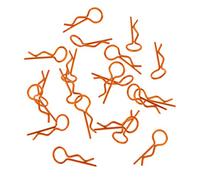 Baoblaze 20 Pièces Clips Carrosserie RC Clip Fixation Corps RC Épingle Acier Inoxydable Agrafe RC Facile à Installer Conçu pour Résister à l'usure Approprié Po, Orange