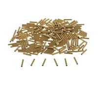 Baoblaze 200 Pièces Manchon Sertissage Cuivre Connecteur Haute Résistance Pro Adapté pour Fabrication Liens Pêche Usage Professionnel Amateur, Doré, Diamètre intérieur 1.4mm