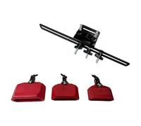 Baoblaze 3 Pièces Cowbell Bloc Support Métal Accessoire Percussion Batterie Instrument pour Orchestre Spectacle Pratique Concert, Rouge