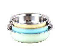 Baoblaze 3 Pièces Saladier Bols à Mélanger en Acier Inoxydable Bols à Snacks Bols pour Laver Les Légumes Fonction Empilable Convient à La Cuisine Restauration, 28 Cm 24 Cm 26 Cm