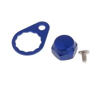 Baoblaze 3 Pièces Vis de Poignée de Moulinet Pièce de Fixation Écrou de Crank Plaque de Blocage Anti-Rouille pour Réparation de Moulinet Baitcasting pour Passi, Bleu - Main Gauche, comme décrit