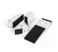 Baoblaze 4 Pièces Support Papier Abrasif Bloc Ponceur avec Fixation Vis Support Stable Clamps Feuille Ponçage Smoother Préparation Surface Avant Vernis, Blanc