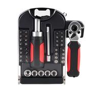 Baoblaze 40 Pièces Jeu de Clés à Cliquet Kit de Mécanicien avec Embouts de Vissage et Tournevis Coffret Efficace En Espaces Restreints Adapté pour L'Entretien, 40 Pièces